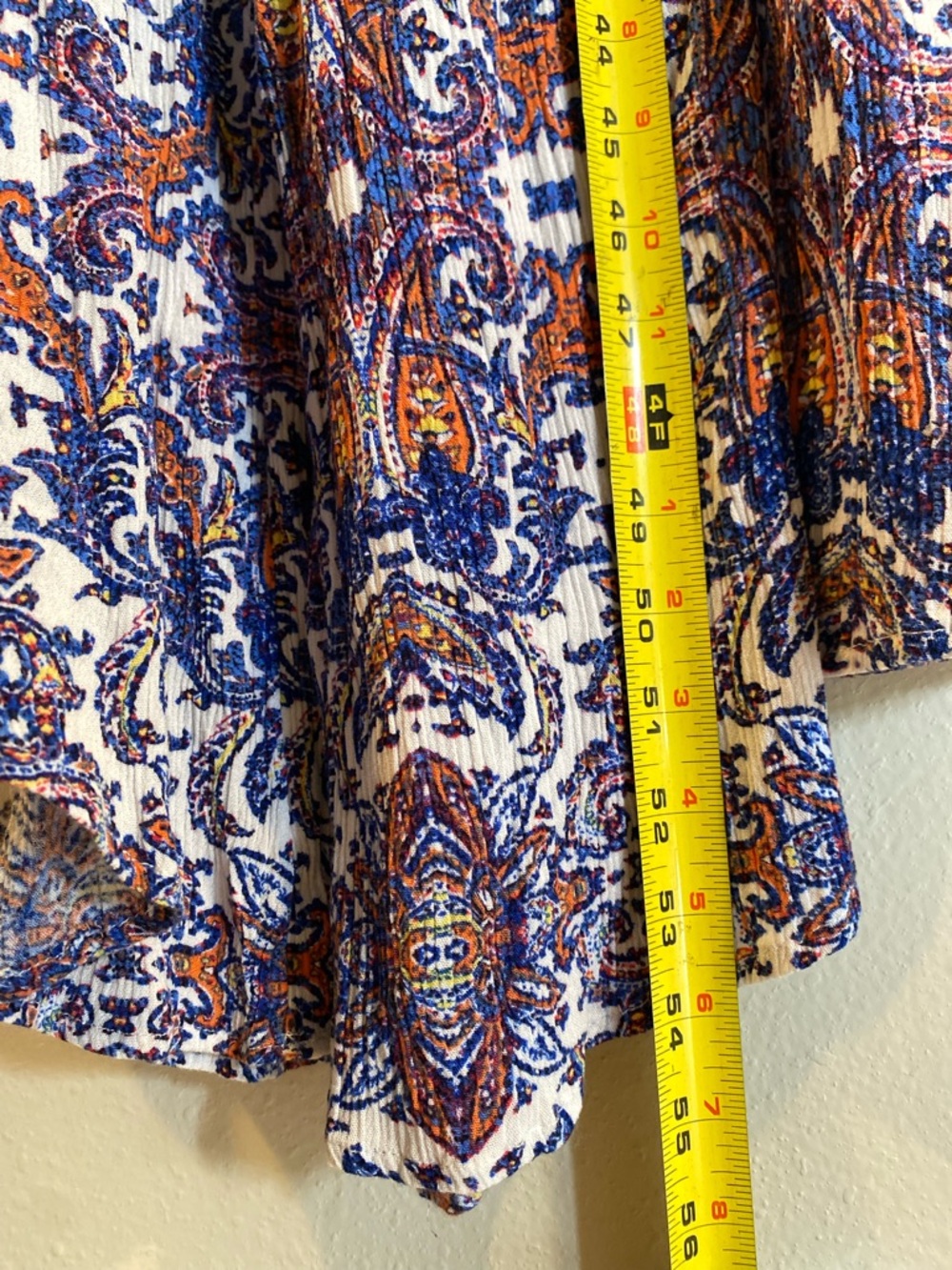 Socialite Paisley Wide Leg Jumpsuit Size Large Pockets Boho Vacation - Picture 5 of 10